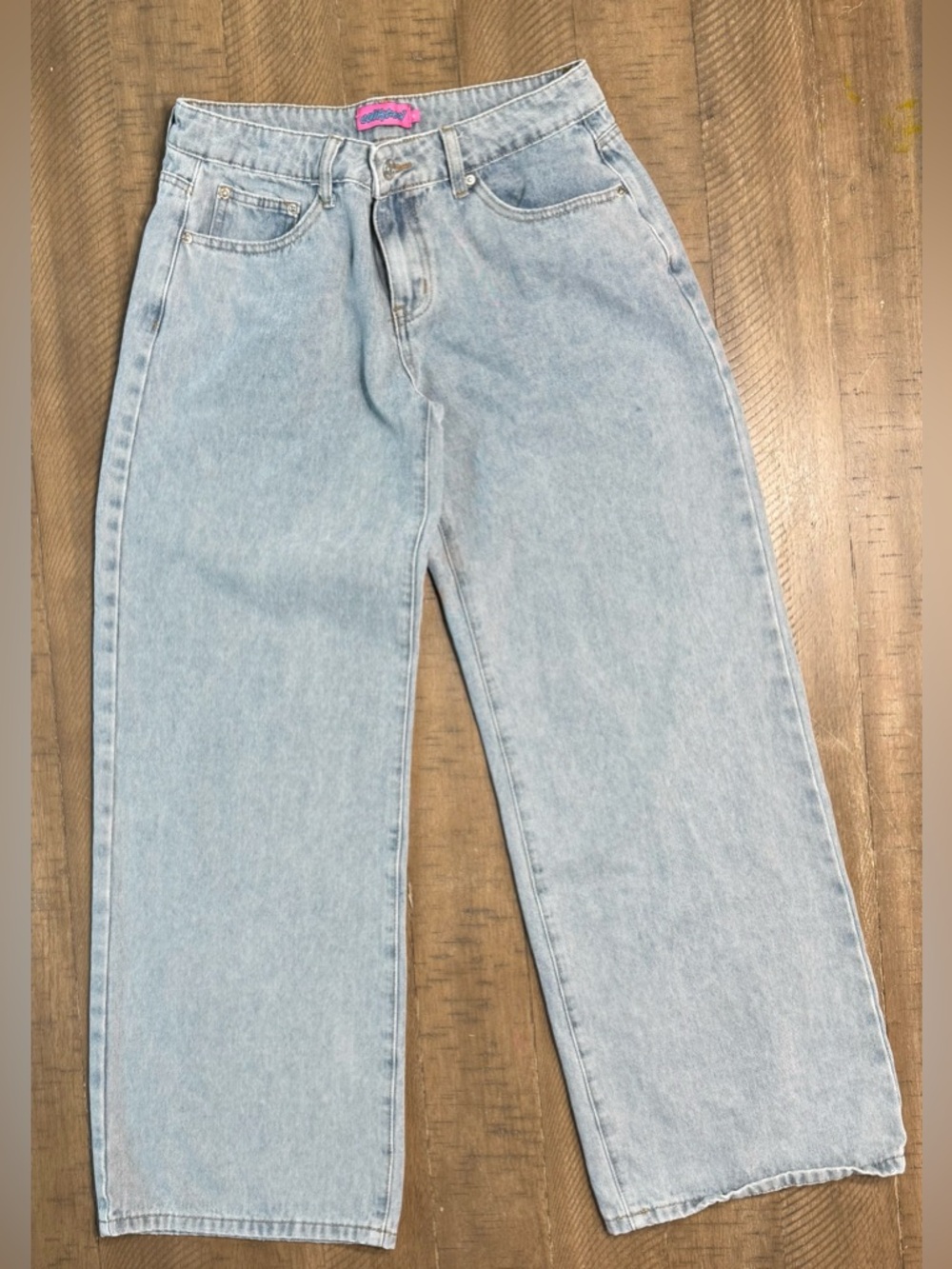 Edikted Bow Pocket Low Rise Baggy Jeans|Medium|27-28-29 - Picture 4 of 5